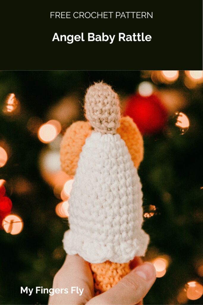 Angel Baby Rattle Crochet Pattern from My Fingers Fly