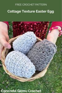 Cottage Texture Easter Egg Crochet Pattern from Concrete Gems Crochet