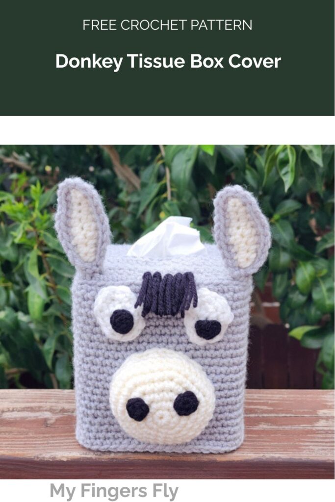 Donkey Tissue Box Cover from My Fingers Fly