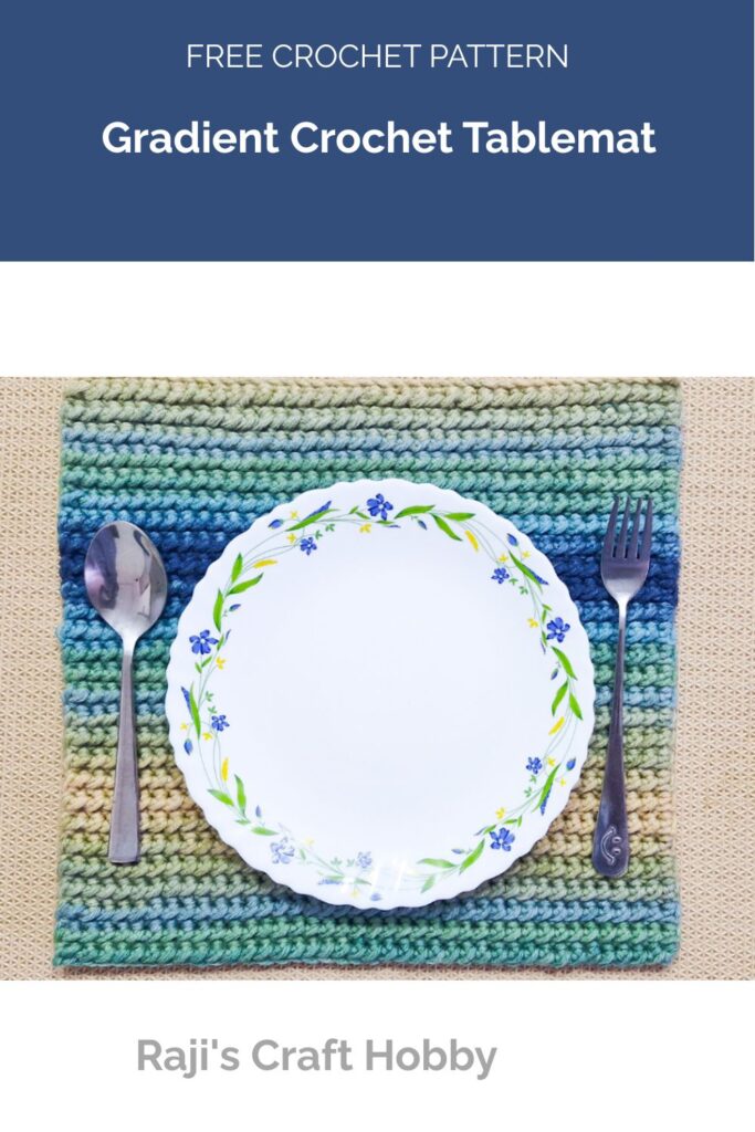 Gradient Crochet Tablemat from Raji's Craft Hobby