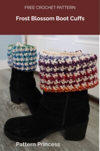 Frost Blossom Boot Cuffs Crochet Pattern from Pattern Princess