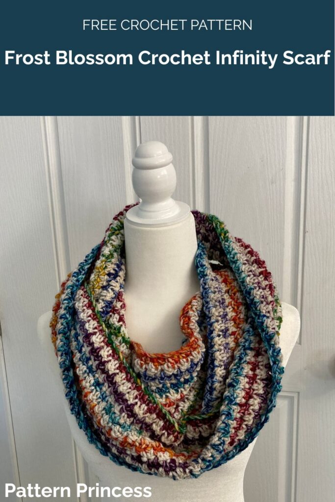 Frost Blossom Crochet Infinity Scarf from Pattern Princess