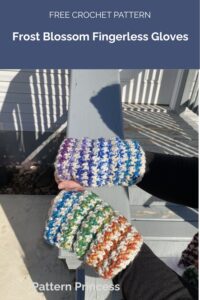 Frost Blossom Fingerless Gloves Crochet Pattern from Pattern Princess