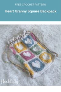 Heart Granny Square Backpack from Hookfully