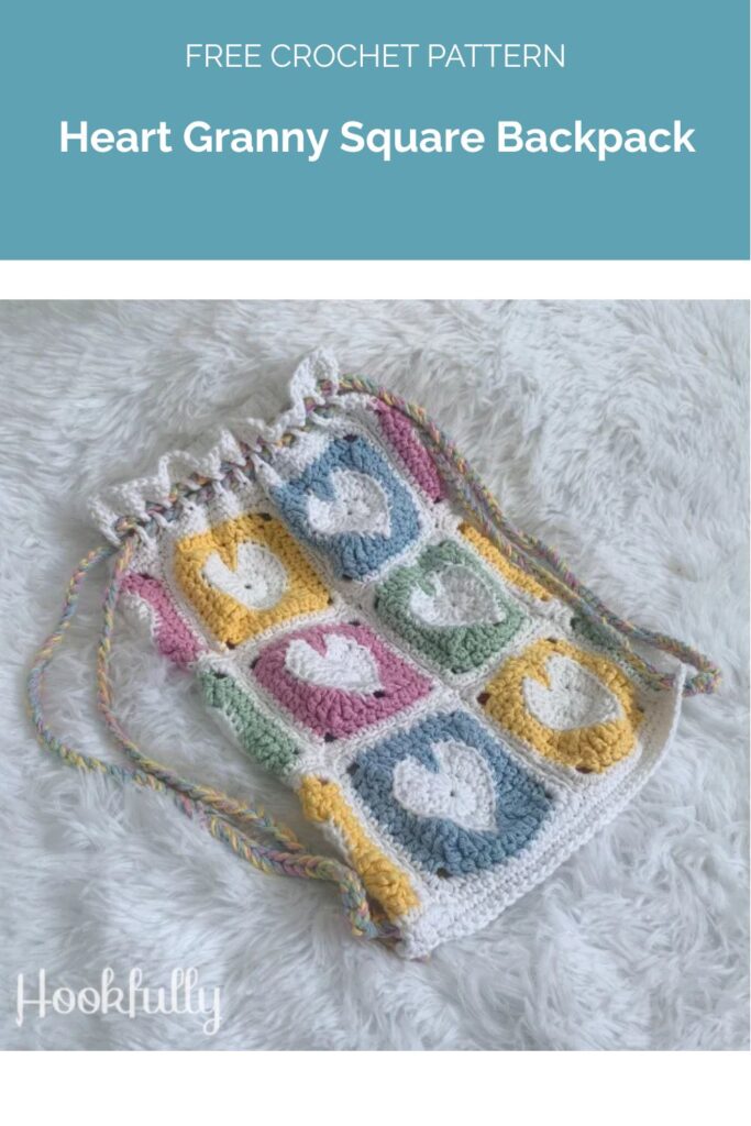 Heart Granny Square Backpack from Hookfully