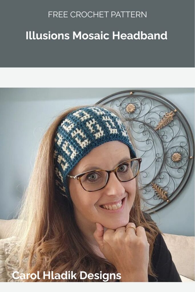 Illusions Mosaic Headband from Carol Hladik Designs