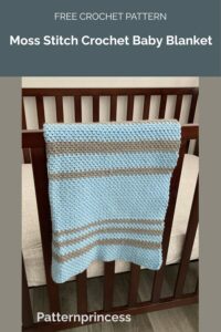 Moss Stitch Crochet Baby Blanket from Pattern Princess