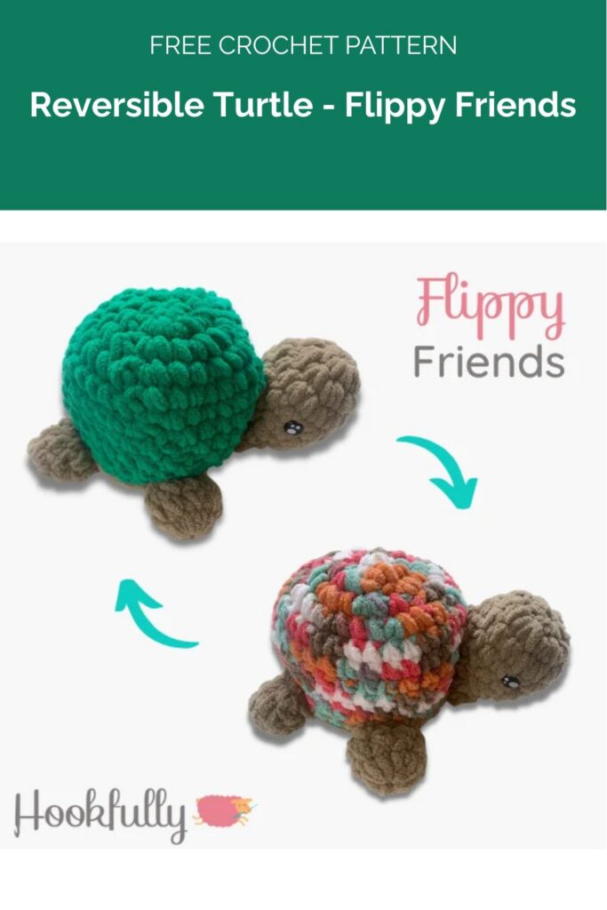 Reversible Turtle - Flippy Friends from Hookfully