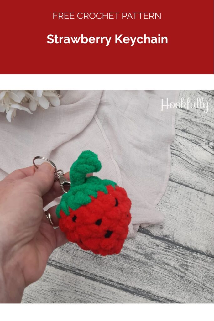 Strawberry Keychain Crochet Pattern from Hookfully