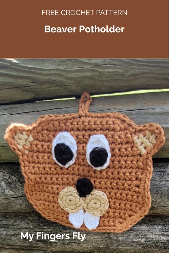 Beaver Potholder from My Fingers Fly