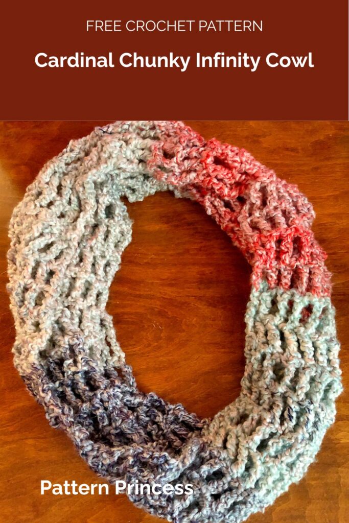 Cardinal Chunky Infinity Cowl from Pattern Princess