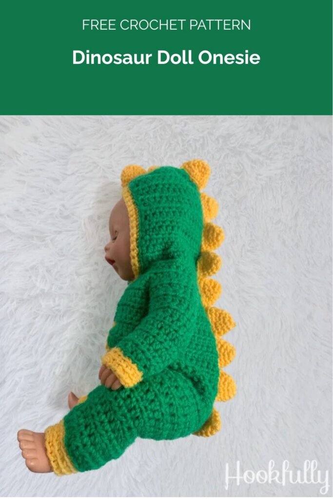 Dinosaur Doll Onesie from Hookfully