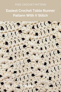 Easiest Crochet Table Runner Pattern With V Stitch from Raji's Craft Hobby