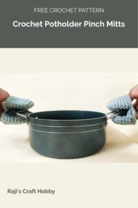 Crochet Potholder Pinch Mitts from Raji's Craft Hobby