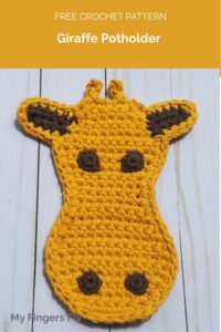 Giraffe Potholder from My Fingers Fly