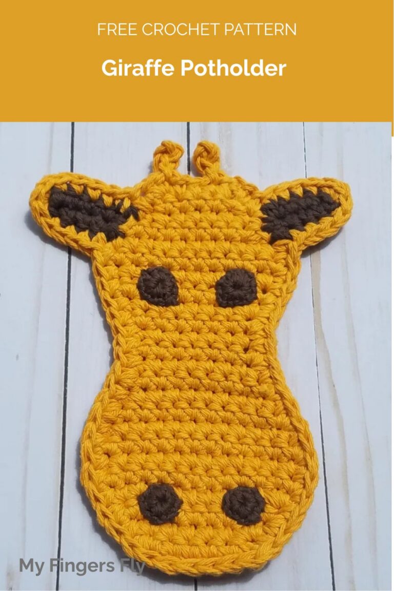 Giraffe Potholder from My Fingers Fly