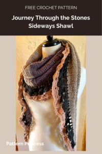 Journey Through the Stones Sideways Shawl from Pattern Princess