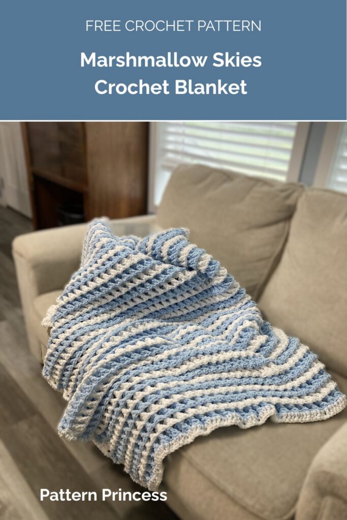 Marshmallow Skies Crochet Blanket from Pattern Princess