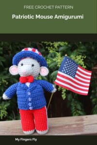 Patriotic Mouse Amigurumi from My Fingers Fly
