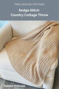 Sedge Stitch Country Cottage Throw from Pattern Princess