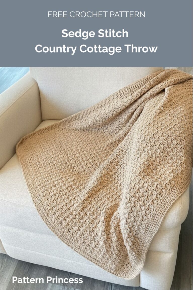 Sedge Stitch Country Cottage Throw from Pattern Princess