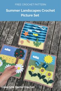 Summer Landscapes Crochet Picture Set from Concrete Gems Crochet