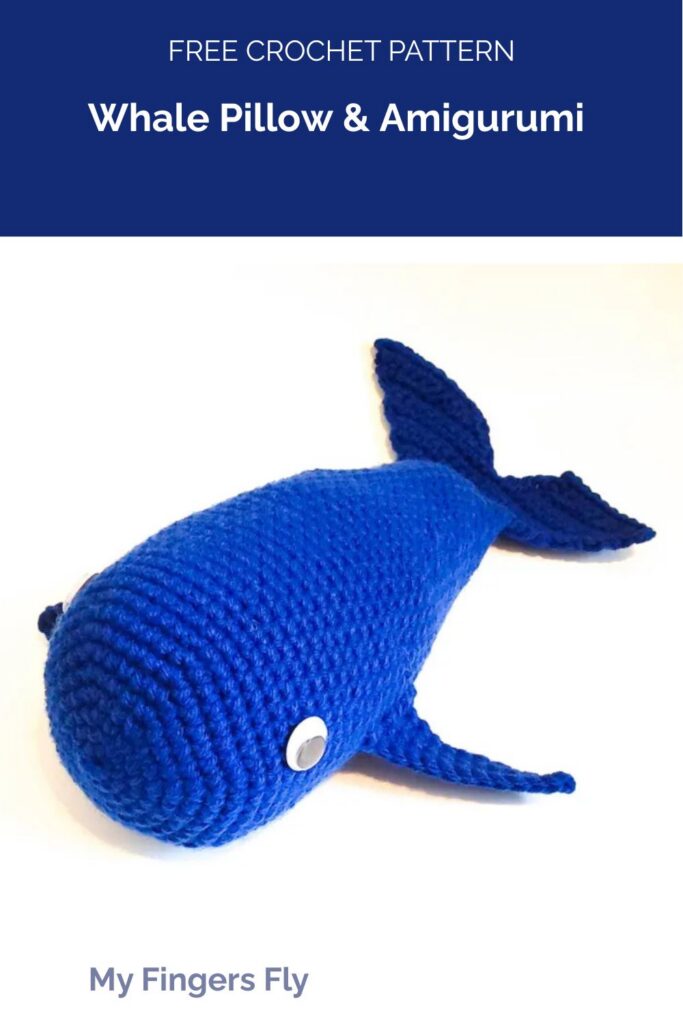 Whale Pillow & Amigurumi from My Fingers Fly