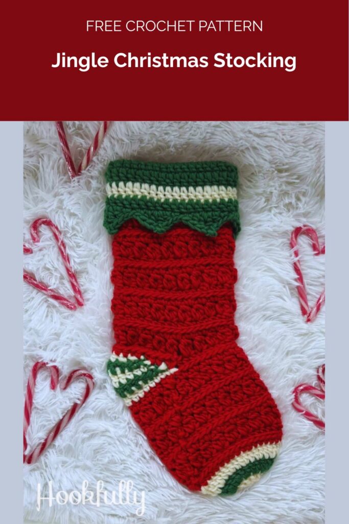 Jingle Christmas Stocking from Hookfully