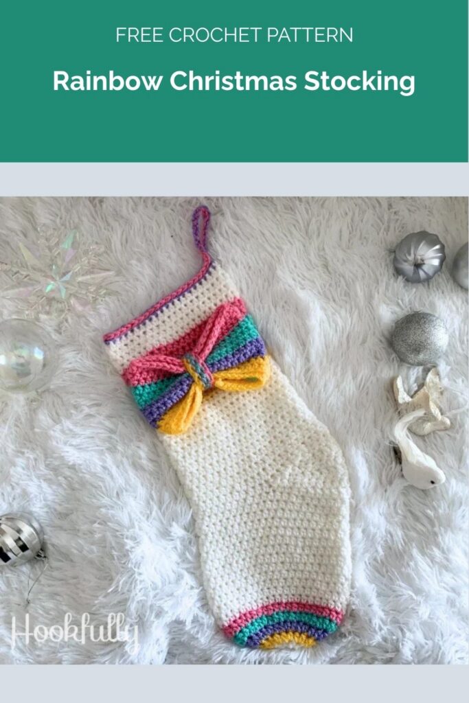Rainbow Christmas Stocking from Hookfully