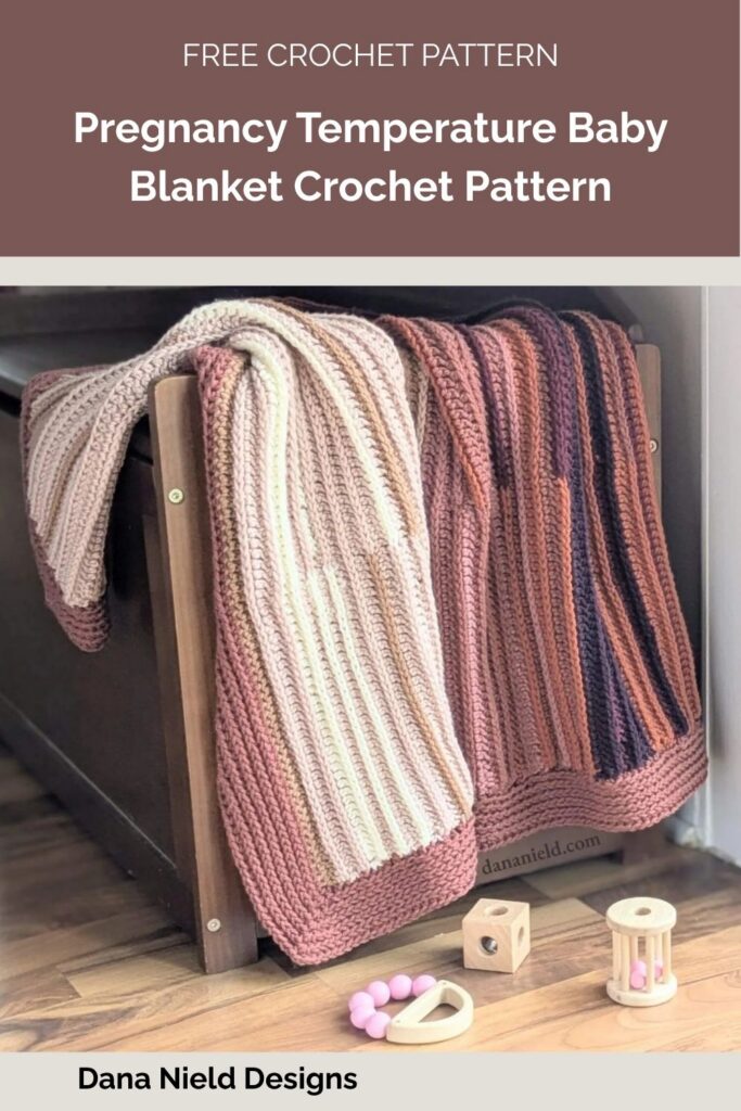 Pregnancy Temperature Baby Blanket Crochet Pattern from Dana Nield Designs