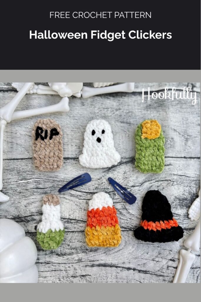 Crochet Halloween Fidget Clickers from Hookfully