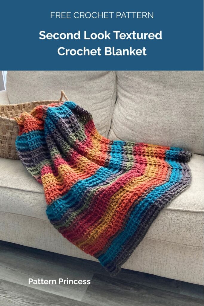Second Look Textured Crochet Blanket Pattern from Pattern Princess